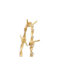Tom Binns | Metallic Gold Barb Wire Cuff With Crystals | Lyst