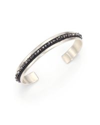 Chan Luu | Metallic Crystal, Leather & Sterling Silver Cuff Bracelet | Lyst