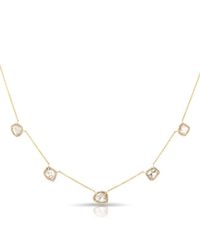 Anne Sisteron - Metallic 14kt Yellow Gold 5 Diamond Slice Necklace - Lyst