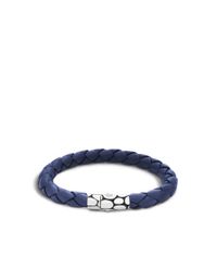 John Hardy | Blue Kali Woven Leather Bracelet for Men | Lyst