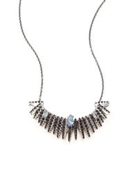 Alexis Bittar Fine | Metallic Midnight Marquis Blue Quartz, Black Spinel & Sterling Silver Fringe Necklace | Lyst