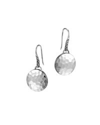 John Hardy | Metallic Drop Hammered Earring | Lyst