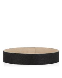 Jimmy Choo | Brenda Black Lamé Glitter Belt | Lyst