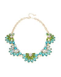 ABS By Allen Schwartz | Green Jewel Floral Necklace | Lyst