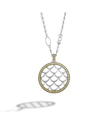 John Hardy | Metallic Round Drop Pendant On Chain Necklace | Lyst