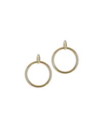 Luv Aj - Metallic Pave Marquise Hoops - Lyst