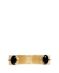 Ela Stone | Metallic 'bonnie' Double Stone Spike Cuff | Lyst