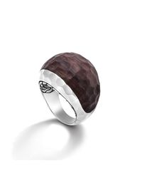 John Hardy | Brown Small Dome Ring With Rose Wood | Lyst