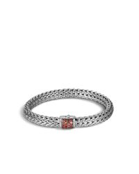 John Hardy | Metallic Classic Chain Bracelet With Red Sapphire | Lyst