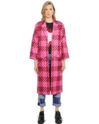 House of Holland | Pink Gingham Coat | Lyst