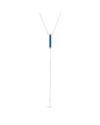 Anne Sisteron - Blue 14kt White Gold Diamond Turquoise Bar Lariat Necklace - Lyst