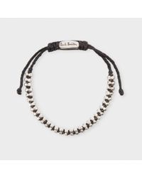 Paul Smith | Black And Silver Double Beaded Bracelet for Men | Lyst