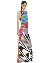 Missoni | Multicolor Patchwork Stretch Viscose Knit Dress | Lyst