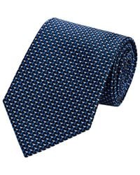 Armani | Blue Micro-triangle Jacquard Necktie for Men | Lyst