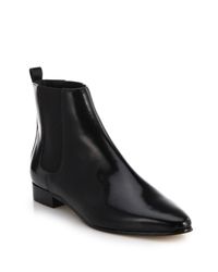 Michael Kors | Black Luca Spazzolato Leather Ankle Boots | Lyst