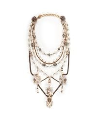 Erickson Beamon | Metallic Ballroom Dancing Multi-strand Pearls And Crystal Necklace | Lyst