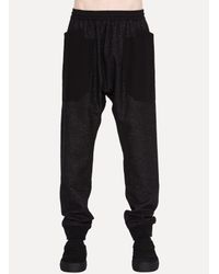 Jan Jan Van Essche - Black Plain Wool Loose Fit Leisure Pant for Men - Lyst