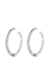 Philippe Audibert | Metallic Swarovski Crystal Hoop Earrings | Lyst