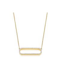 Monica Vinader | Metallic Naida Rectangle Open Necklace | Lyst