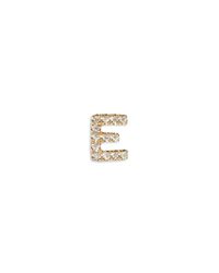 Loquet London Metallic Diamond 18k Yellow Gold Letter Charm - E