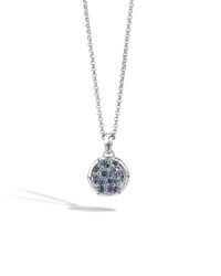 John Hardy | Blue Bamboo Small Round Pendant | Lyst