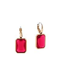 Michael Kors | Purple Cushion Cut Drop Earrings | Lyst