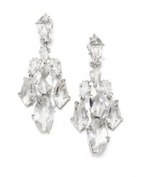 Alexis Bittar Fine | Metallic Silver Ice Marquis Clear Quartz, Diamond & Sterling Silver Kite Chandelier Earrings | Lyst