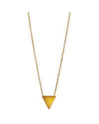 Adina Reyter - Metallic Tiny Solid Triangle Necklace In Gold - Lyst