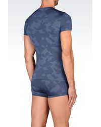 Emporio Armani | Blue Undershirt for Men | Lyst