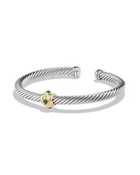 David Yurman | Metallic Renaissance Bracelet With Chrome Diopside, Hampton Blue Topaz And 14K Gold | Lyst