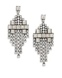 DANNIJO | Metallic Klein Crystal Kite Fringe Earrings | Lyst