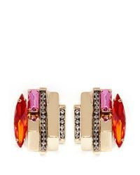 Iosselliani | Multicolor Carved Metal Earrings | Lyst