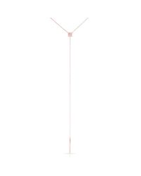 Anne Sisteron - Pink 14kt Rose Gold Diamond Square Lariat Necklace - Lyst