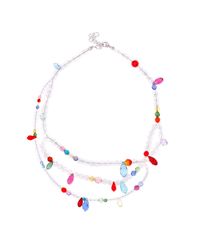 FLorian - Multicolor Teardrop Glass Necklace - Lyst