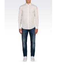 Armani Jeans | White Shirt In Cotton Poplin for Men | Lyst