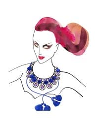 Shourouk - Blue Toboso Necklace - Lyst