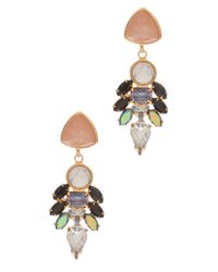 Lizzie Fortunato | Multicolor Le Palace Earrings With Peach Aventurine | Lyst