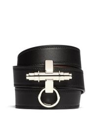 Givenchy | Black Obsedia Triple Wrap Leather Bracelet | Lyst