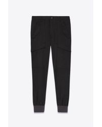 Helmut Lang | Black Cotton Flannel Jogger | Lyst
