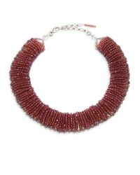Marina Rinaldi | Purple Lynette Beaded Collar Necklace | Lyst