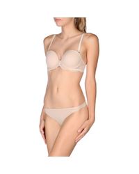 Stella McCartney - Pink Stella Smooth And Lace Thong - Lyst