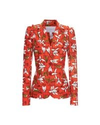 Carolina Herrera | Multicolor Insect-print Two-button Jacket | Lyst