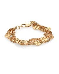 Tory Burch | Metallic Multi-Strand Logo Bracelet | Lyst
