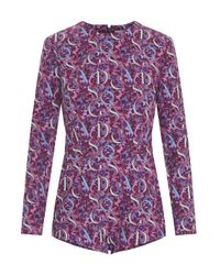 Mary Katrantzou | Multicolor Lotuscrepe Print Playsuit | Lyst