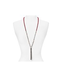 Carolee | Red Faceted Beaded Necklace, 34" | Lyst