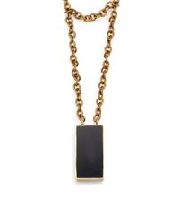 Aesa | Solange Black Onyx Long Pendant Necklace | Lyst