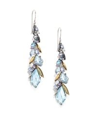 Alexis Bittar Fine | Metallic Velvet Marquis Amethyst, Sapphire, Diamond, 18K Yellow Gold & Sterling Silver Cluster Drop Earri | Lyst
