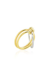Charlotte Chesnais | Metallic Three Lovers Linked Rings | Lyst