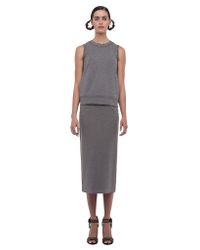 Norma Kamali | Gray Stoned Terry Sleeveless Sweatshirt | Lyst