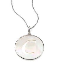 Ippolita | Metallic Mother-of-pearl & Sterling Silver Large Initial Charm | Lyst